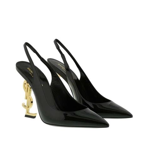 ysl black slingbacks|ysl slingback pumps.